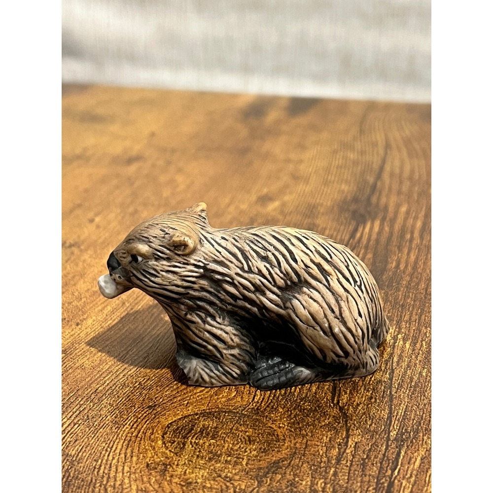 Franklin Porcelain Woodland Surprises Beaver Jacqueline B Smith '84 Figurine Vtg - Picture 10 of 11